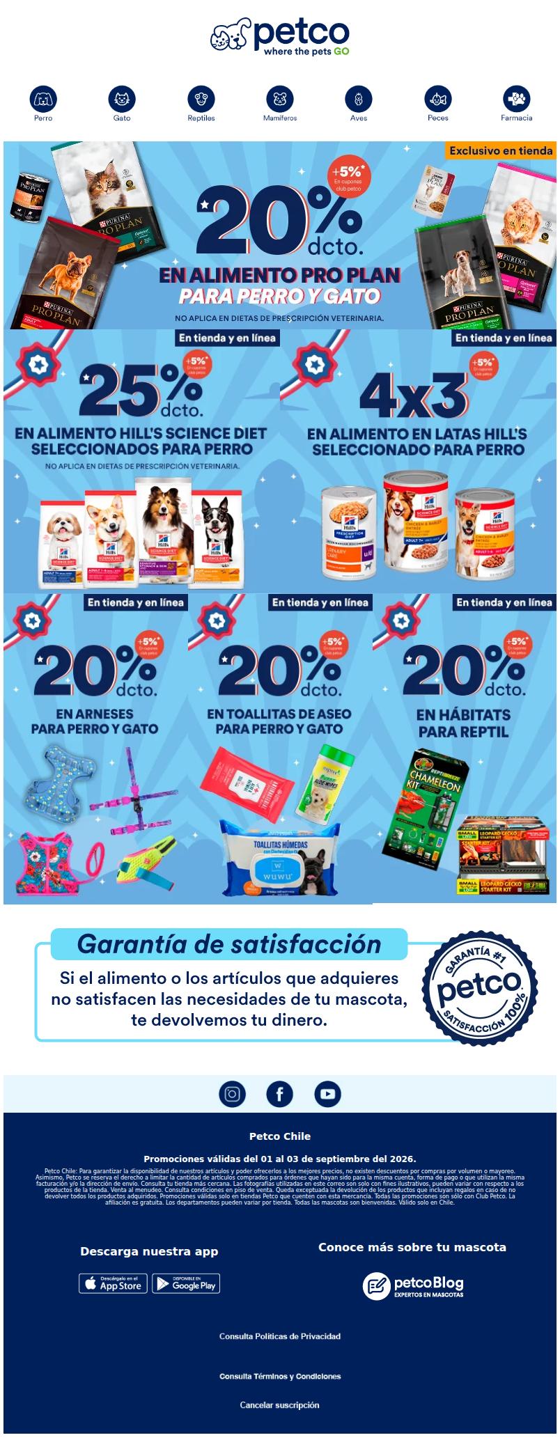¡25% dcto. en Hill's Science Diet seleccionado, 20% dcto. en arneses y más!