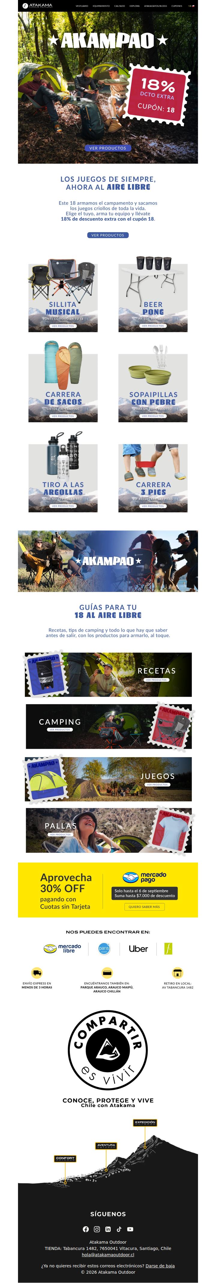 🇨🇱 Septiembre llegó y trajo 18% dcto extra