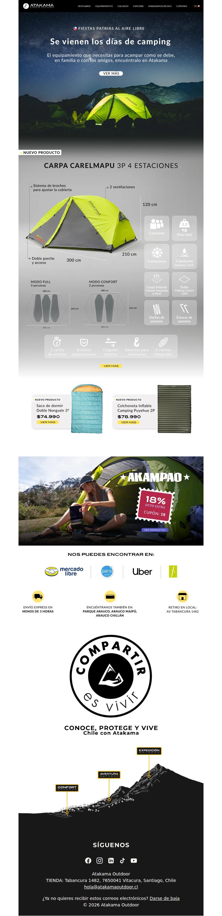 🏕️ Se vienen los días de camping