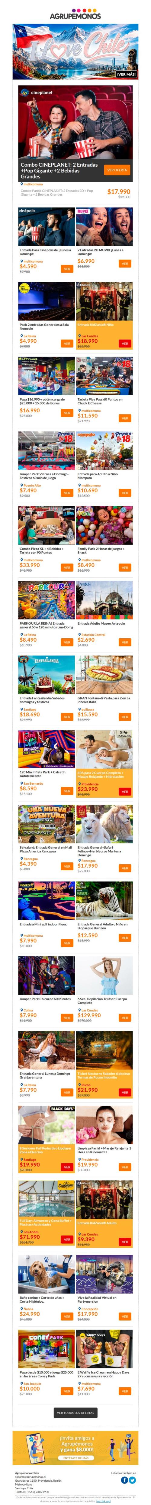 ⭐Enamórate de Chile con estos GRANDES Planes ➨ Muvix / KidZania / Mampato