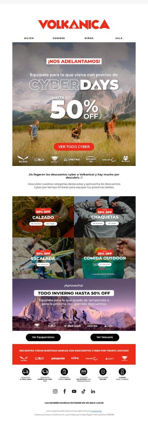 ¡El Cyber ya está aquí! Hasta 50% OFF 🏔️