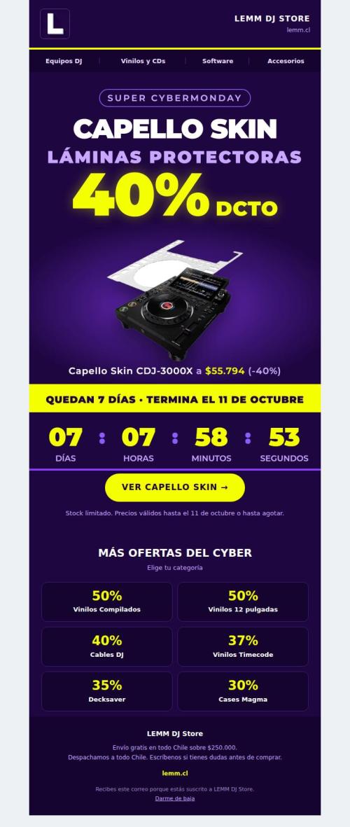 Quedan 7 días: Capello Skin con 40%