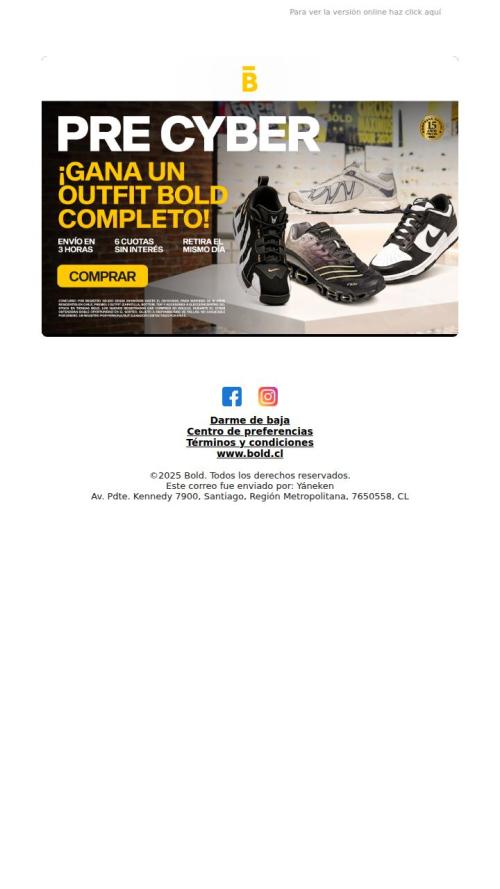 Cyber BOLD viene con premio 🔥