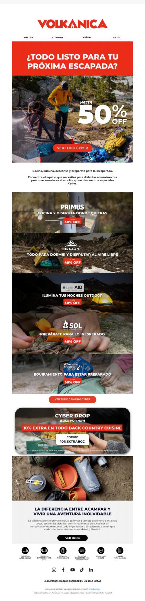 🏕️ Todo listo para tu próxima escapada hasta con 40% off