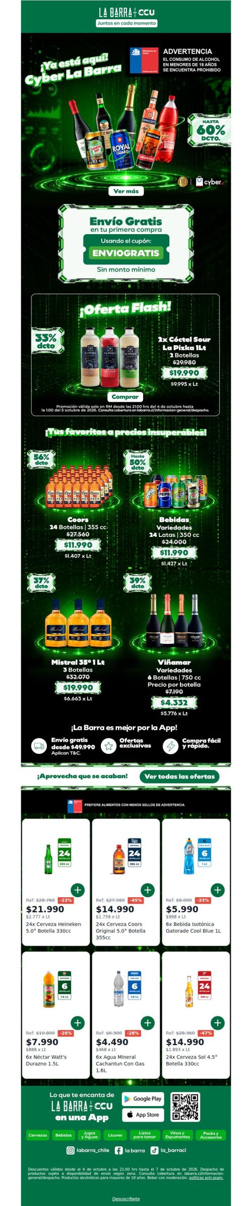Comenzó Cyber ¡Y con envío gratis! 🚚