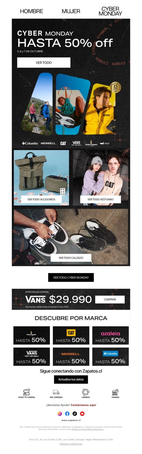 ¡Comenzó Cyber Day en zapatos.cl! 👟