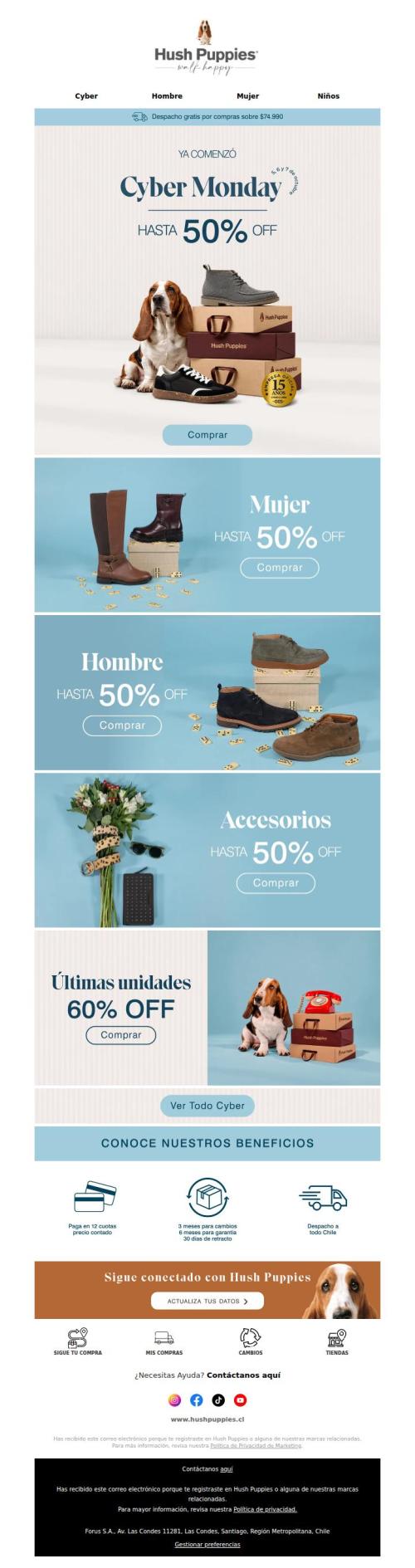 Ya comenzó CYBER en Hush Puppies