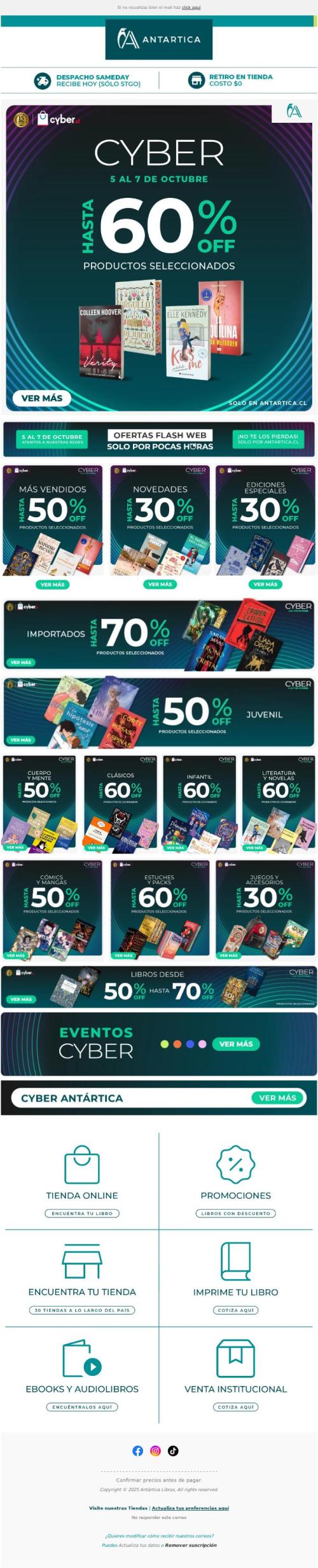 ¡CYBER YA ESTÁ AQUÍ! 🤩 Hasta 60% OFF en miles de productos 😱