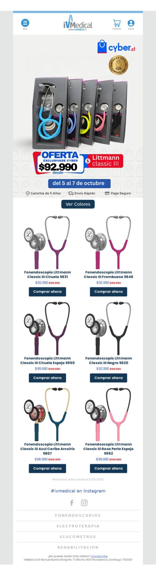 ¡Tu Littmann con descuento Cyber!