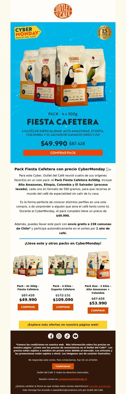 ¡Ya inició el Cyber! Lleva tu café ahora 🎉☕