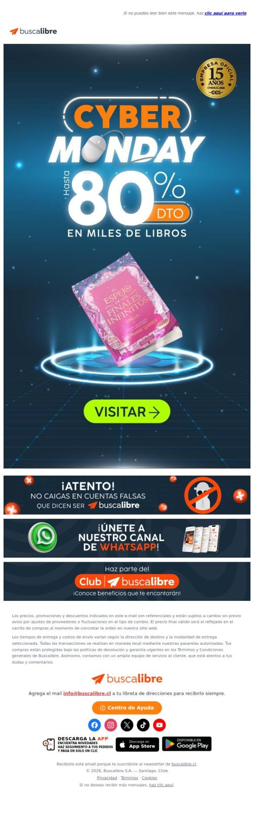 📚 ¡Ya puedes aprovechar el Cyber Monday! Hasta 80% dto 🚀
