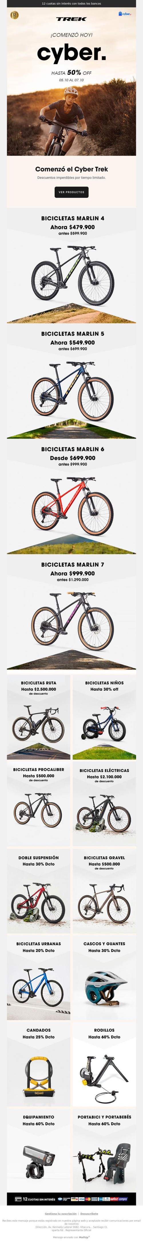 ¡TREK en CYBER!🚴🔥 Hasta 50% OFF