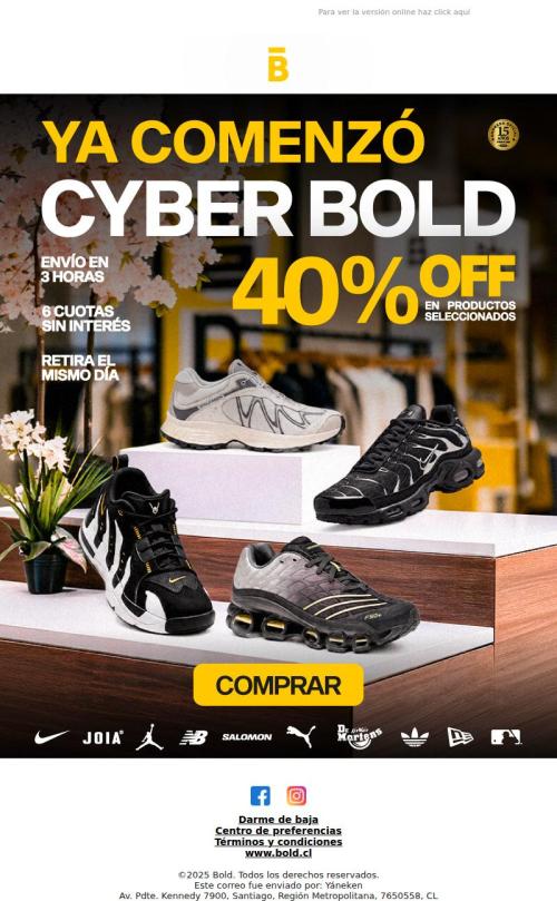 ¡Ya comenzó Cyber BOLD! 🔥