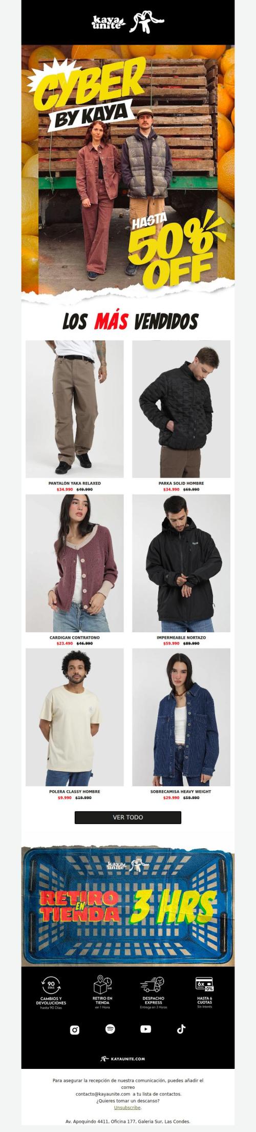 Hasta 50% off - Más Vendidos: Cyber by Kaya