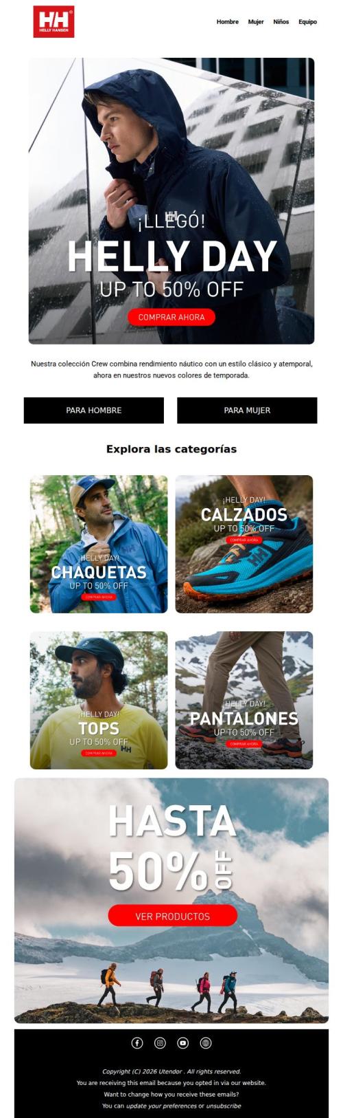 Llegaron los Helly Days, hasta 50% OFF. 🤩