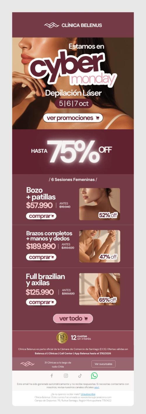🌸Hasta 75%OFF en Depilación Láser🌸