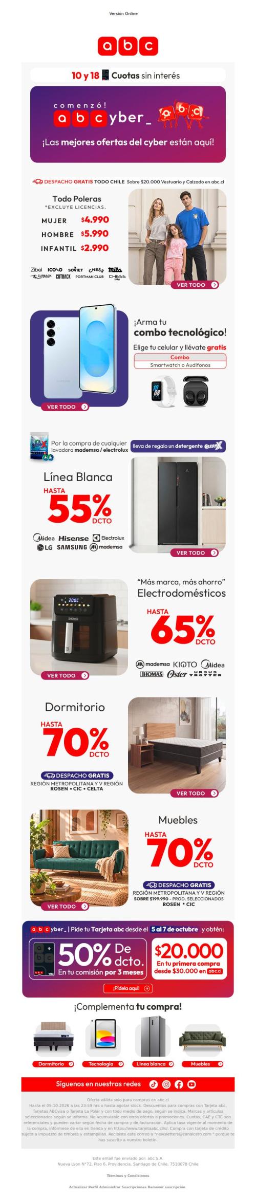 🔥 Cyber en abc.cl: ofertas que no vas a querer dejar pasar