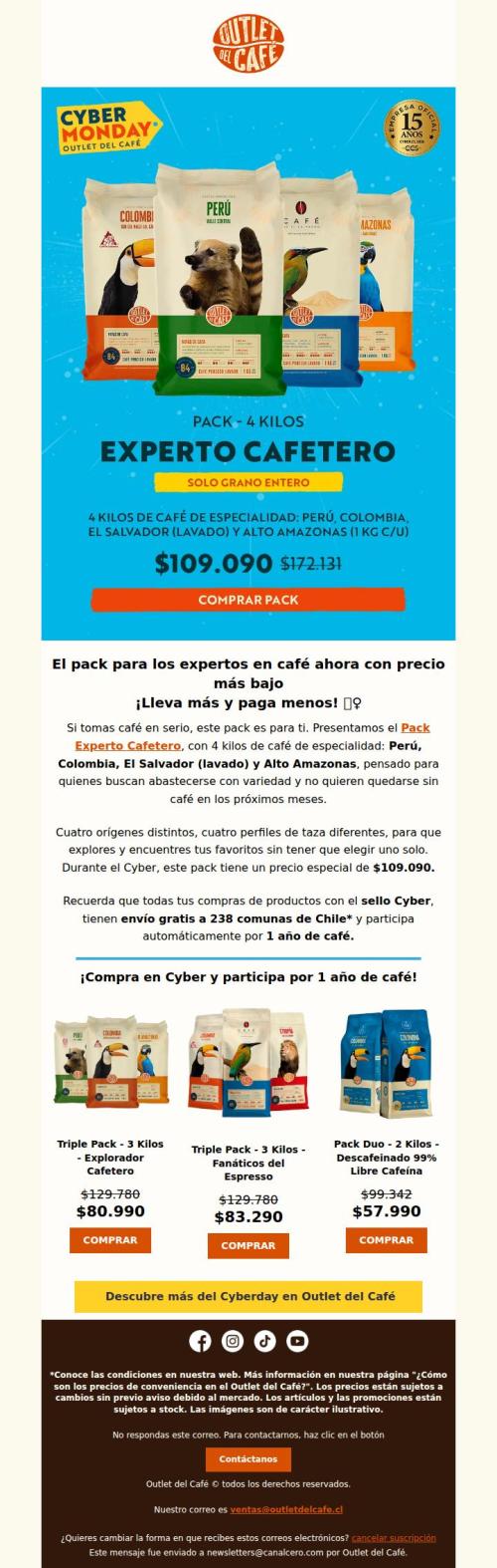 ¡Disfruta más, paga menos! 4 Kilos de café a precio Cyber ☕😱