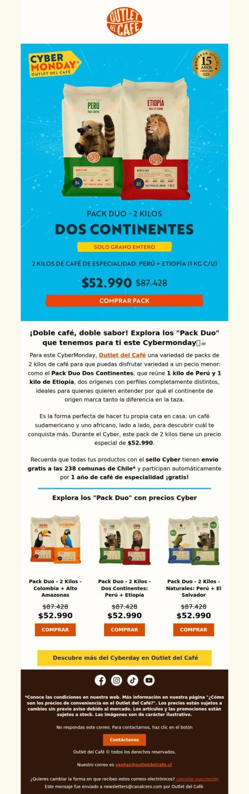 ¡Dos orígenes, un solo pack! No te pierdas los packs Duo al mejor precio ☕🌍