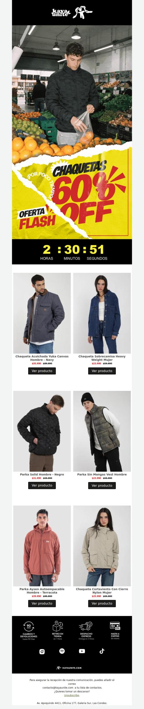 PROMO FLASH ⚡️ CHAQUETAS 60%OFF