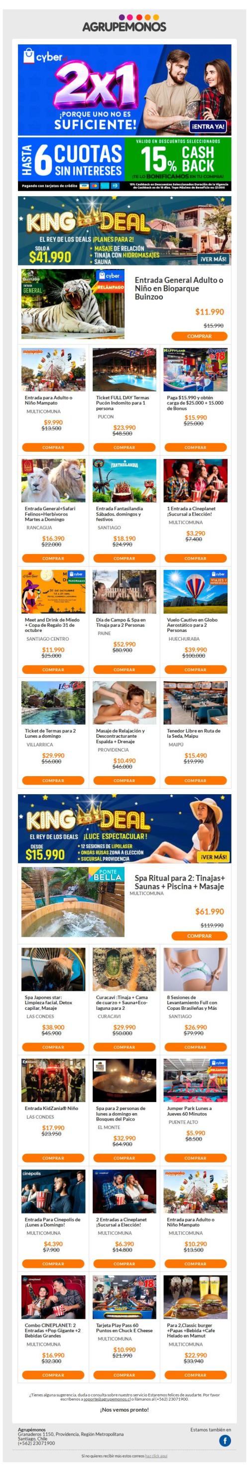 CYBER 2x1 ✌el Ahorro es DOBLE ➜ con 15% de Vuelta ♛ KD Alto Termal