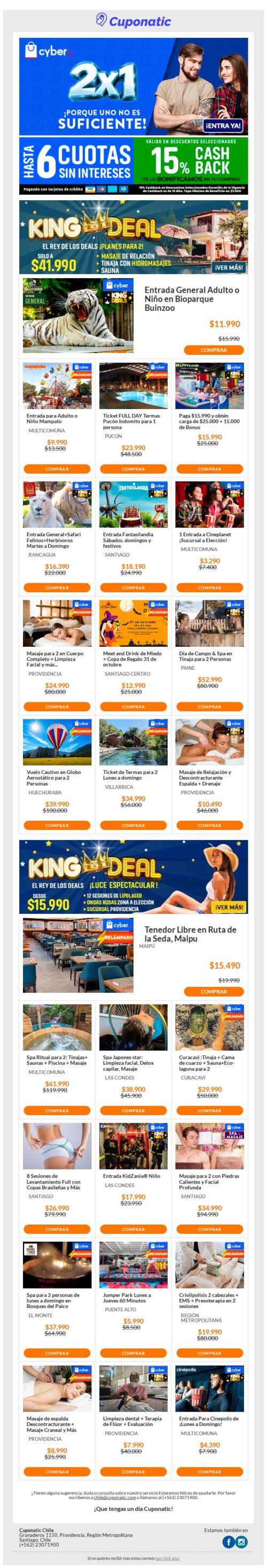 CYBER 2x1 ✌el Ahorro es DOBLE ➜ con 15% de Vuelta ♛ KD Alto Termal