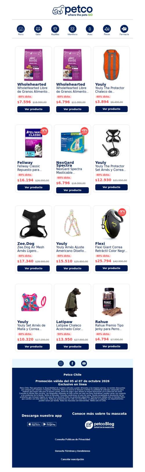 🎉CYBER: Hasta 70% en productos para 🐶 y 🐱 