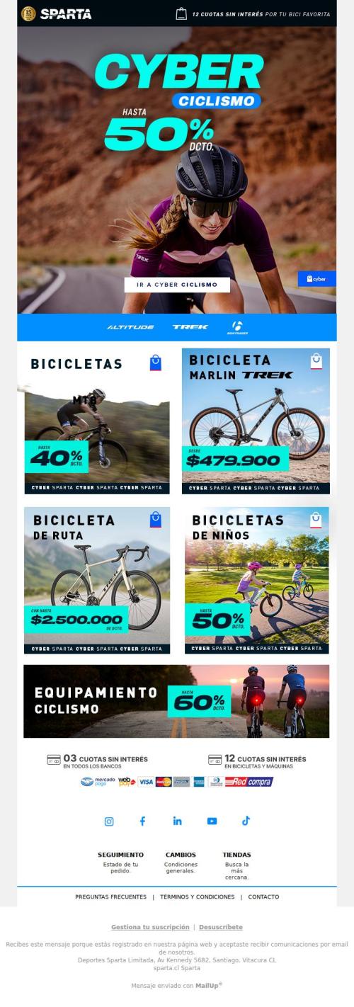 🚴🔥 CYBER BICICLETAS — Hasta 50% OFF 