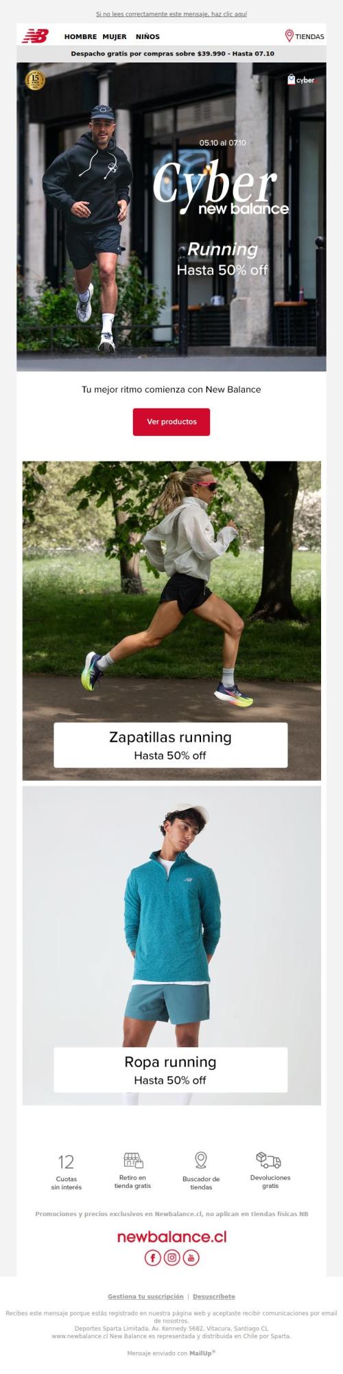 Cyber Running🏃Hasta 50% Dcto