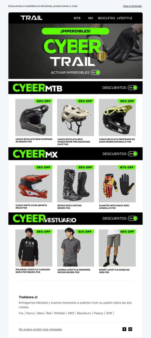 Top IMPERDIBLES del Cyber de Trail 🔥🔥🔥