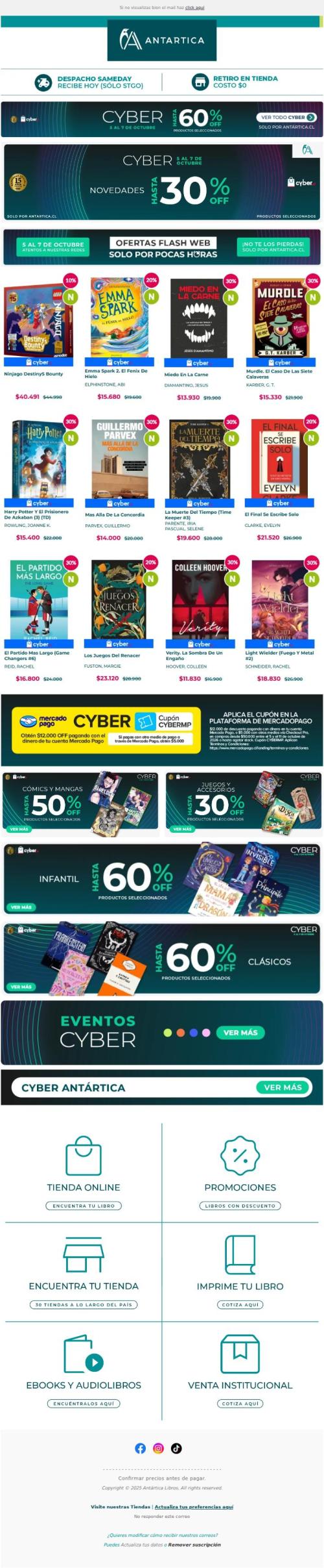 Novedades hasta 30% OFF 😍 ⚡ ¡CYBER!