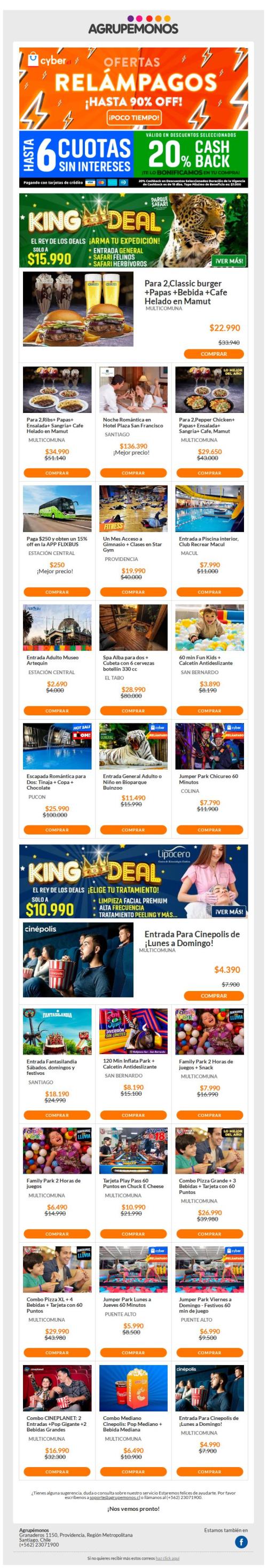 20% CASHBACK⚡Relámpagos del CYBER⚡KD Parque Safari $15.990 ♛ Lipocero