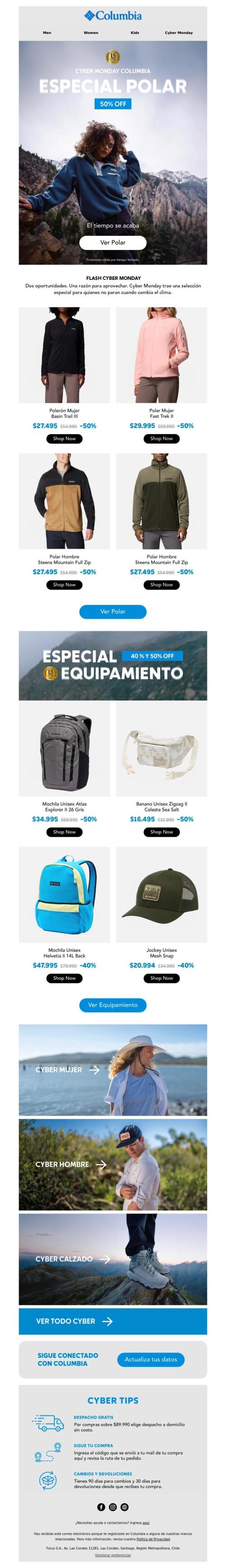 🔥 Cyber Flash: Polars 50% OFF + Equipamiento hasta 50% OFF