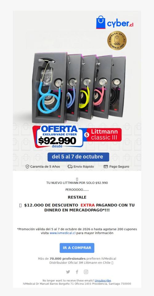 ¿Tu nuevo littmann por solo $80.990? 😍