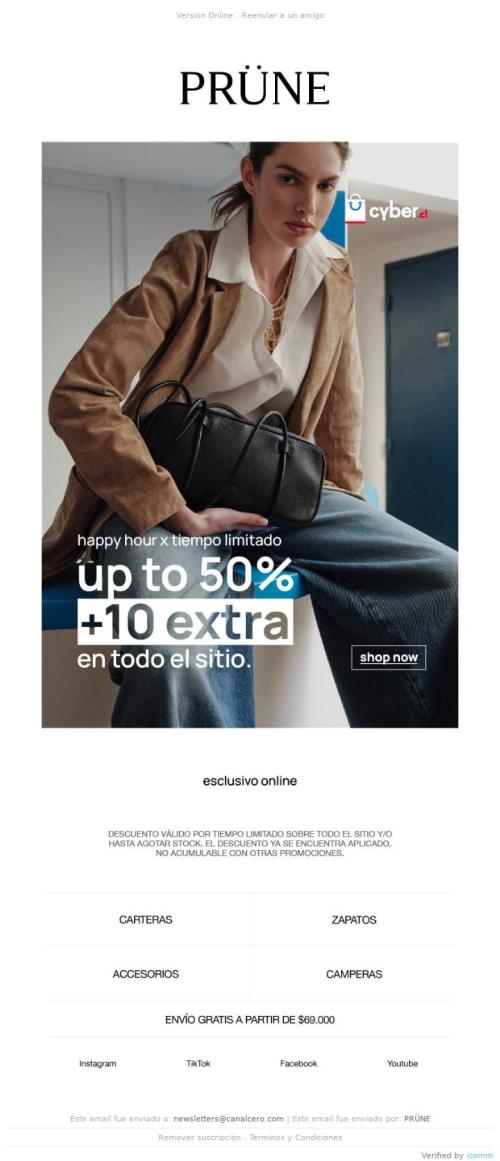 Happy hour! Hasta 50%Off + 10% Extra 