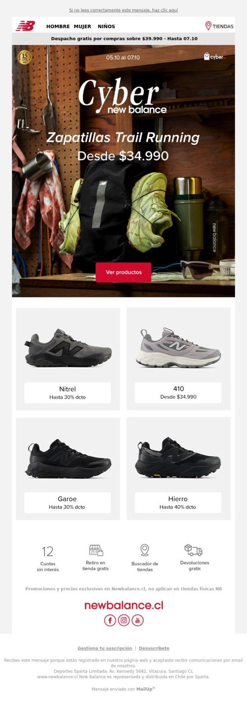 Cyber📣Zapatillas Trail Running desde $34.990