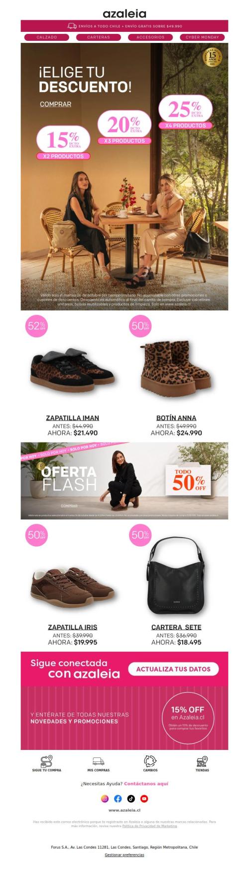 Mientras más compras ¡Más descuento!