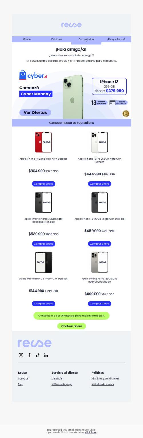 ¿Ya viste las ofertas Cyber de Reuse? 👀