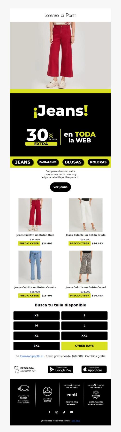 💙 Un culotte en cuatro colores