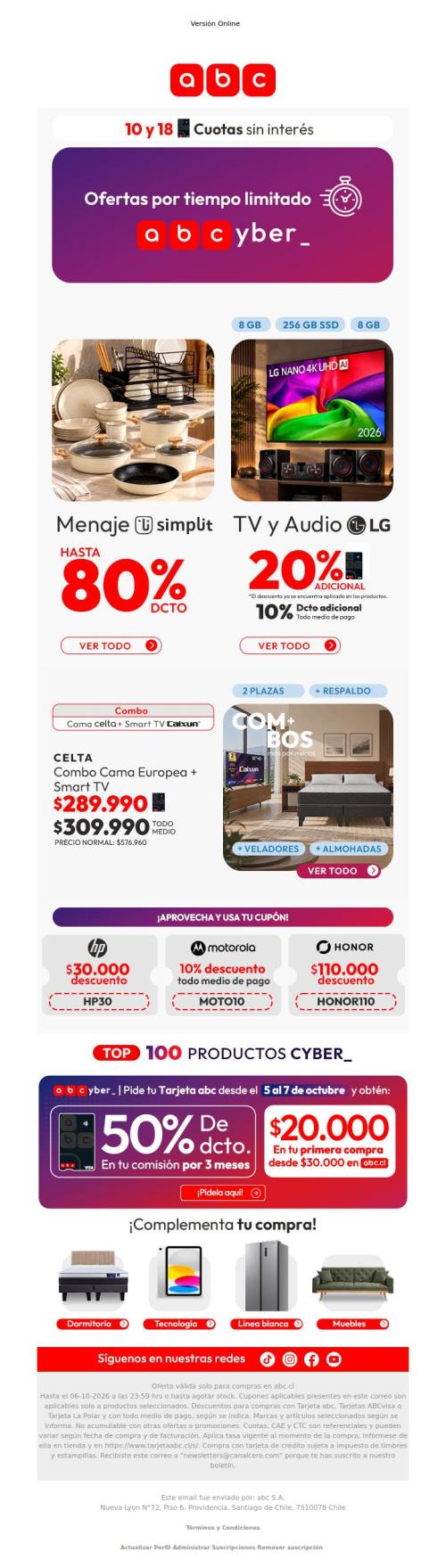 ⏰ Cyber por tiempo limitado: combos y cupones imperdibles