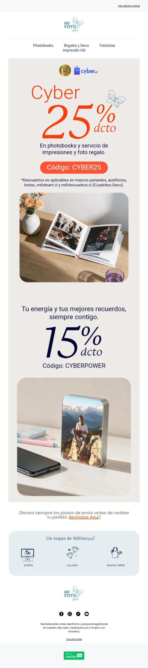 25% OFF en photobooks y foto regalos: Llévate tus recuerdos con descuento