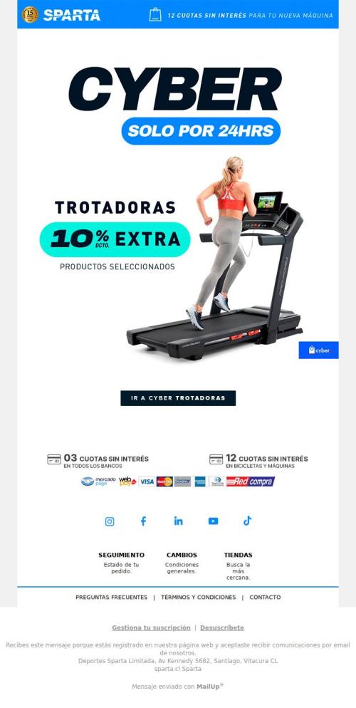 10%OFF EXTRA en Trotadoras 🔥
