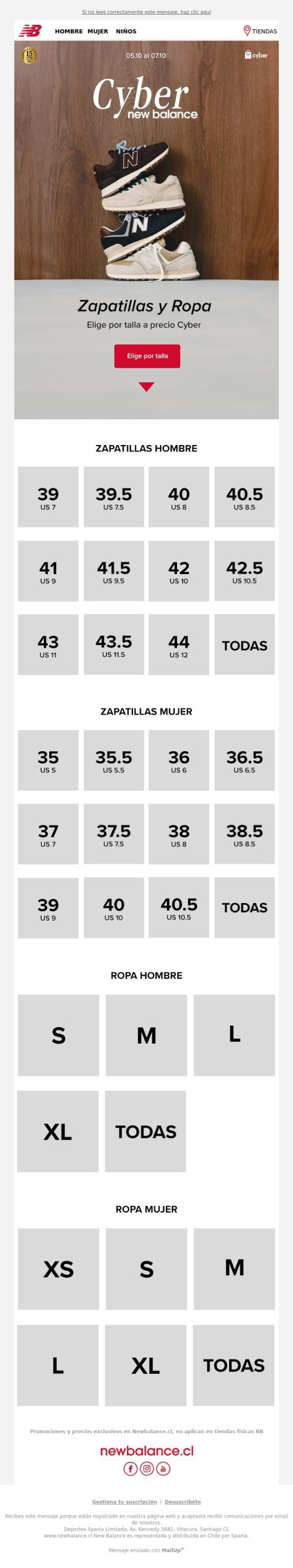 Cyber⚡Elige tu talla a precio cyber