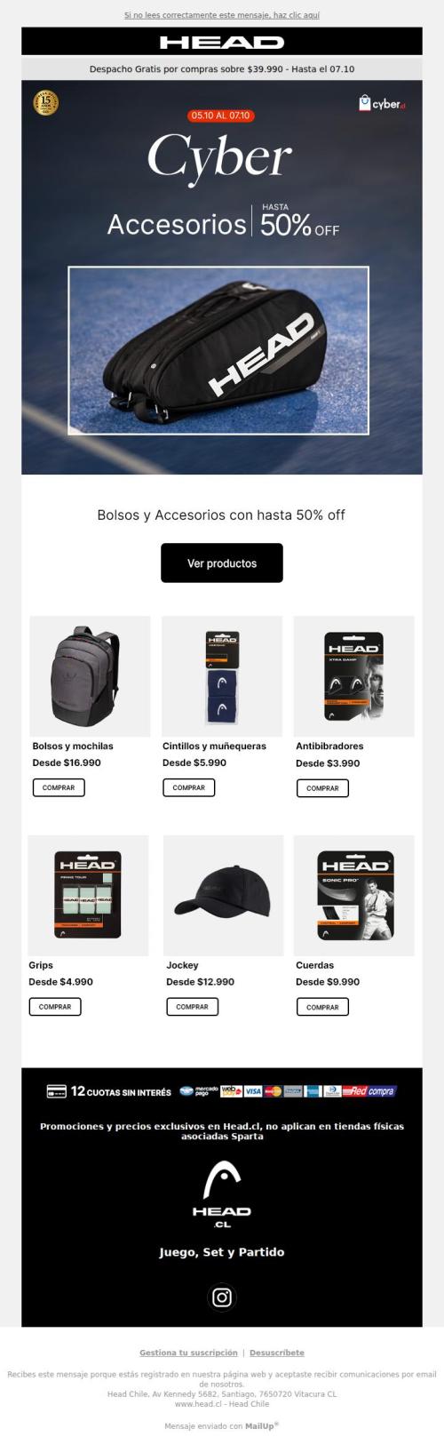 🔥 Accesorios CYBER hasta 50% OFF
