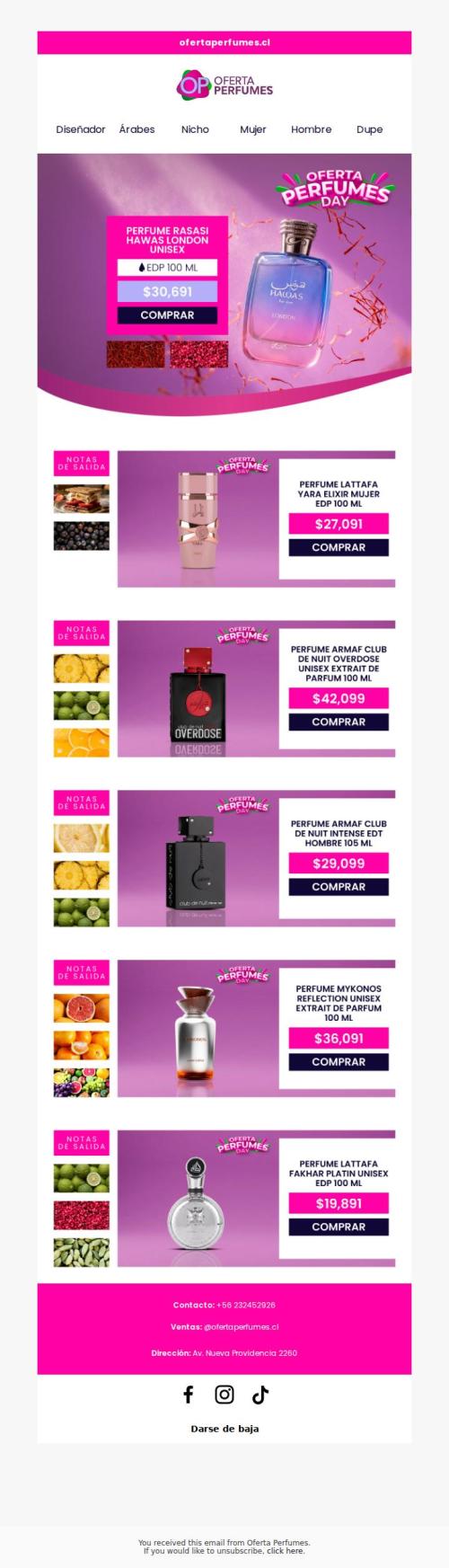 Celebra con fragancias únicas en Oferta Perfumes Day