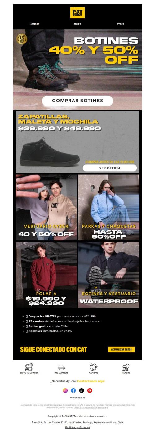 ¡40% y 50% Botines!⚡
