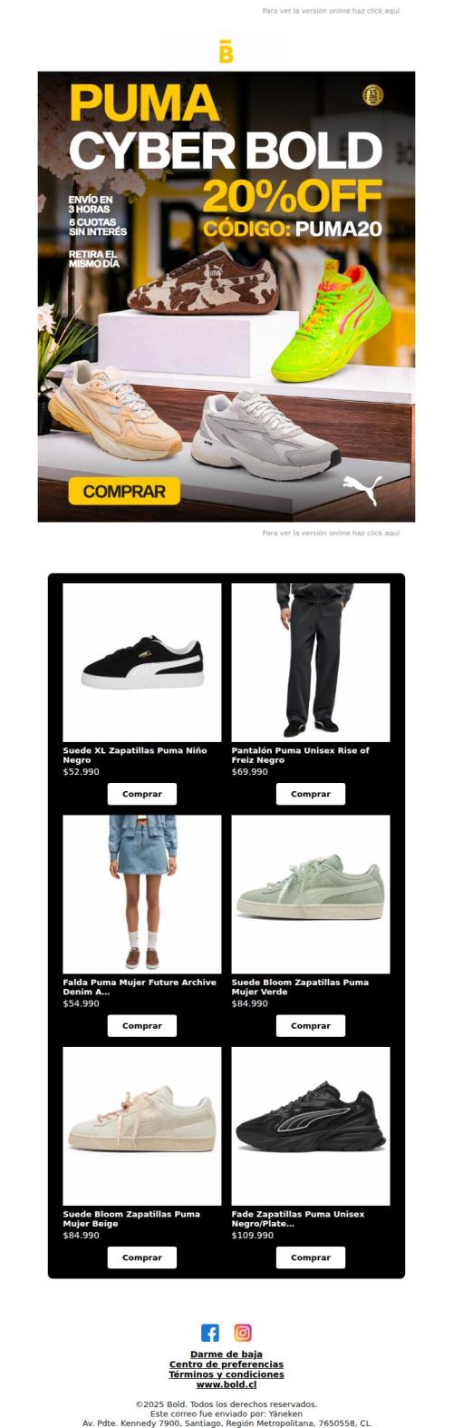 Especial para ti. Puma cyber bold