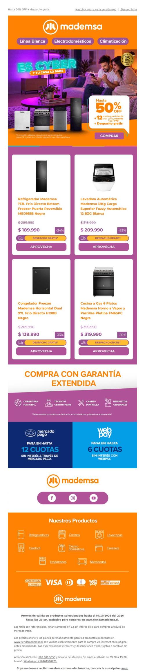 Tu casa lo sabe: Cyber con hasta 50% OFF 🔥