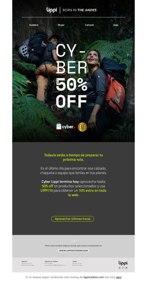 Últimas horas de Cyber Lippi + 10% extra