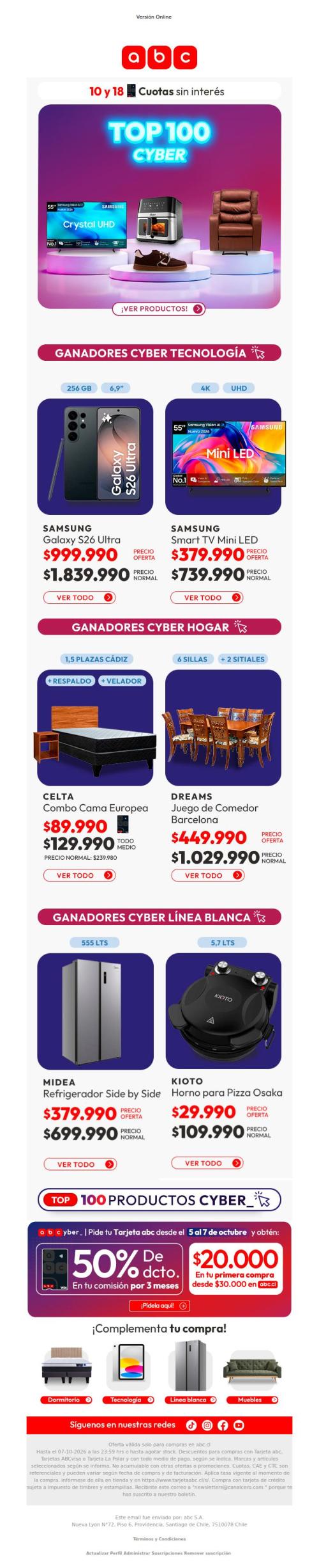 🚨 Último día Cyber: descubre los Top 100 ganadores